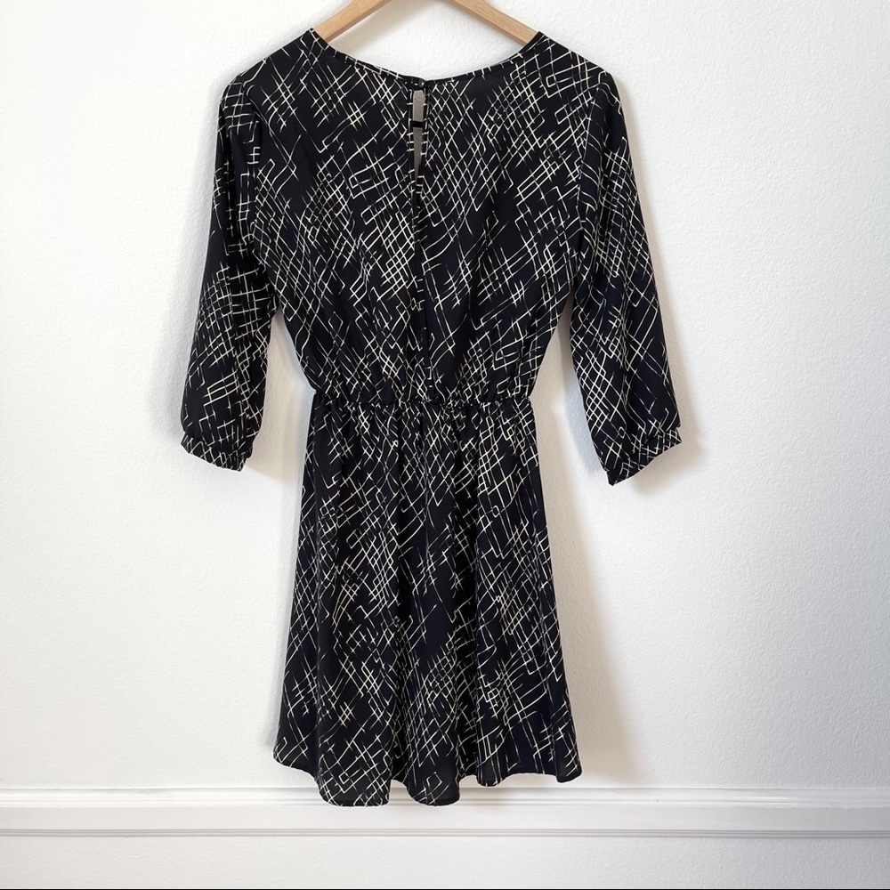 Lush Gigi Black White Skater Mini Dress Keyhole XS - Picture 5 of 13